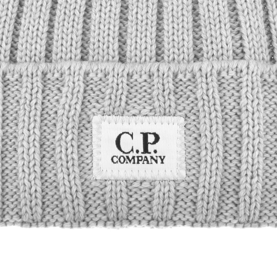 CP Company Merino Wool Beanie Hat Grey Mainline Menswear Denmark